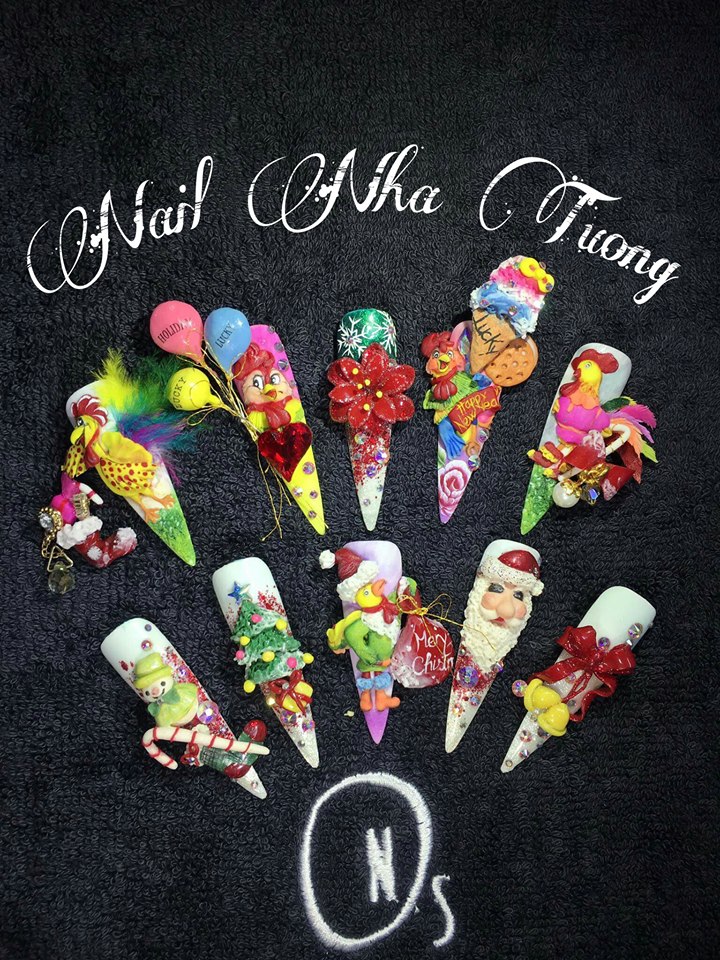 Nail Nhã Tường : Mẫu nail mừng xuân Đinh Dậu