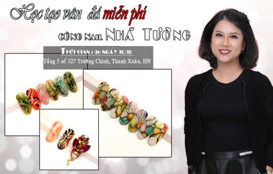 Lớp học tạo vân đá miễn phí tuần 2 tháng 10