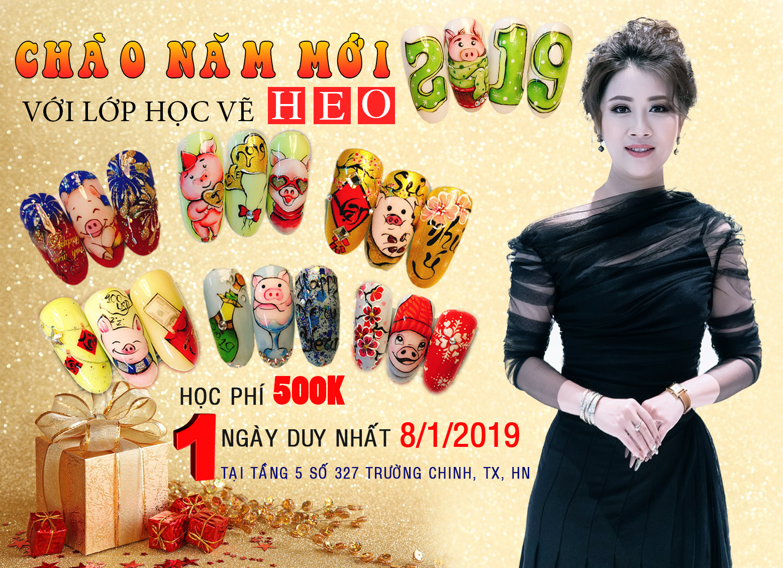 Workshop : Hướng dẫn vẽ heo Happy New Year