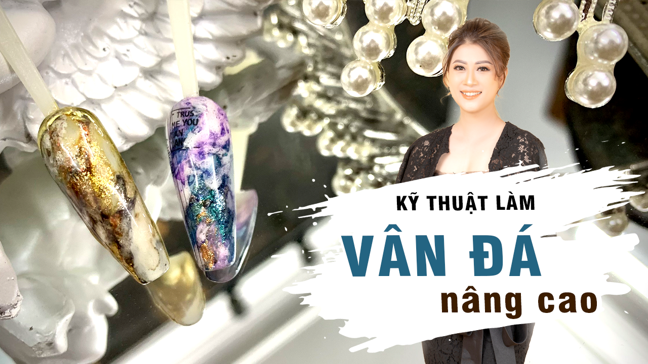 Tạo vân đá trên móng bằng loang cồn bài 11