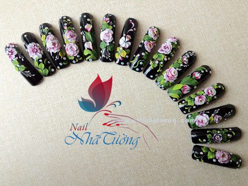 Mẫu móng đắp bột nâng cao